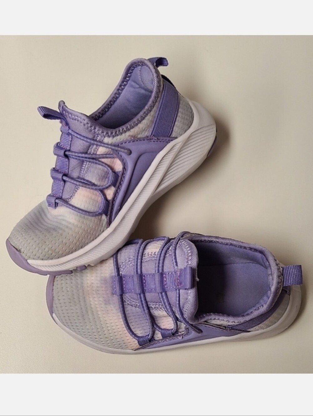 Athletic Works Girls Cage Knit Slip On Sneakers Purple Gradient Size 8